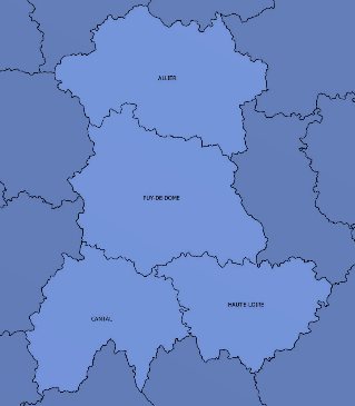 Carte Auvergne